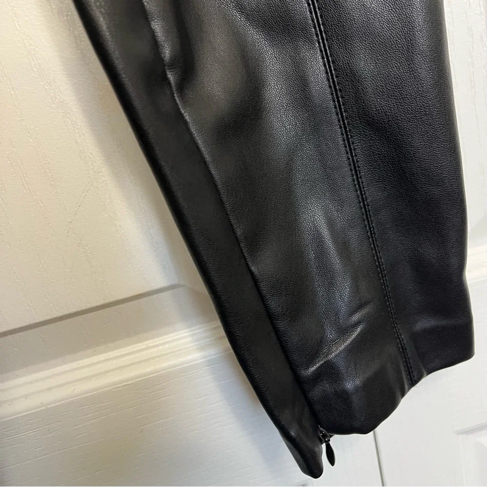 Black Faux Leather Pants - Picture 2 of 6